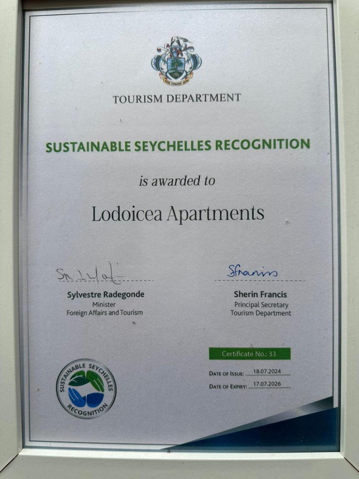 Lodoicea Apartments Bel Ombre Ngoại thất bức ảnh